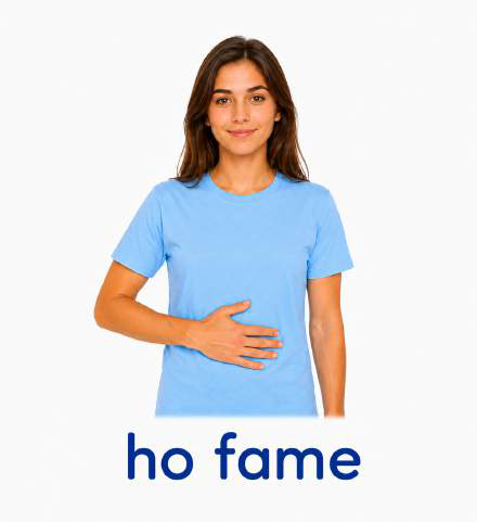 Gesture: I am hungry